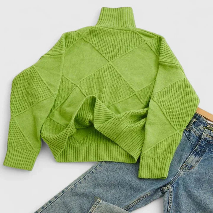 Women’s Sweater – High Neck – Relaxed Fit