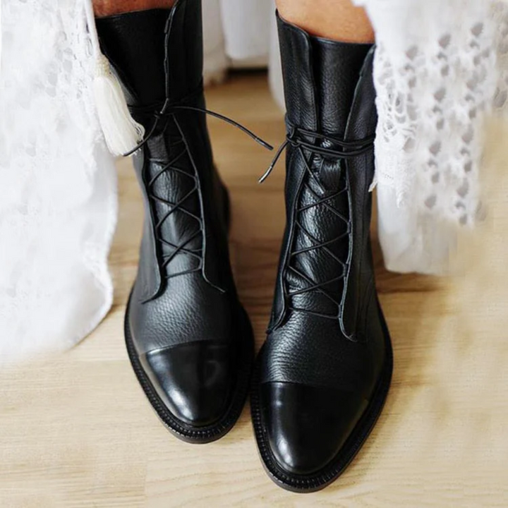 Ankle Boots – Lace-Up – Cap-Toe