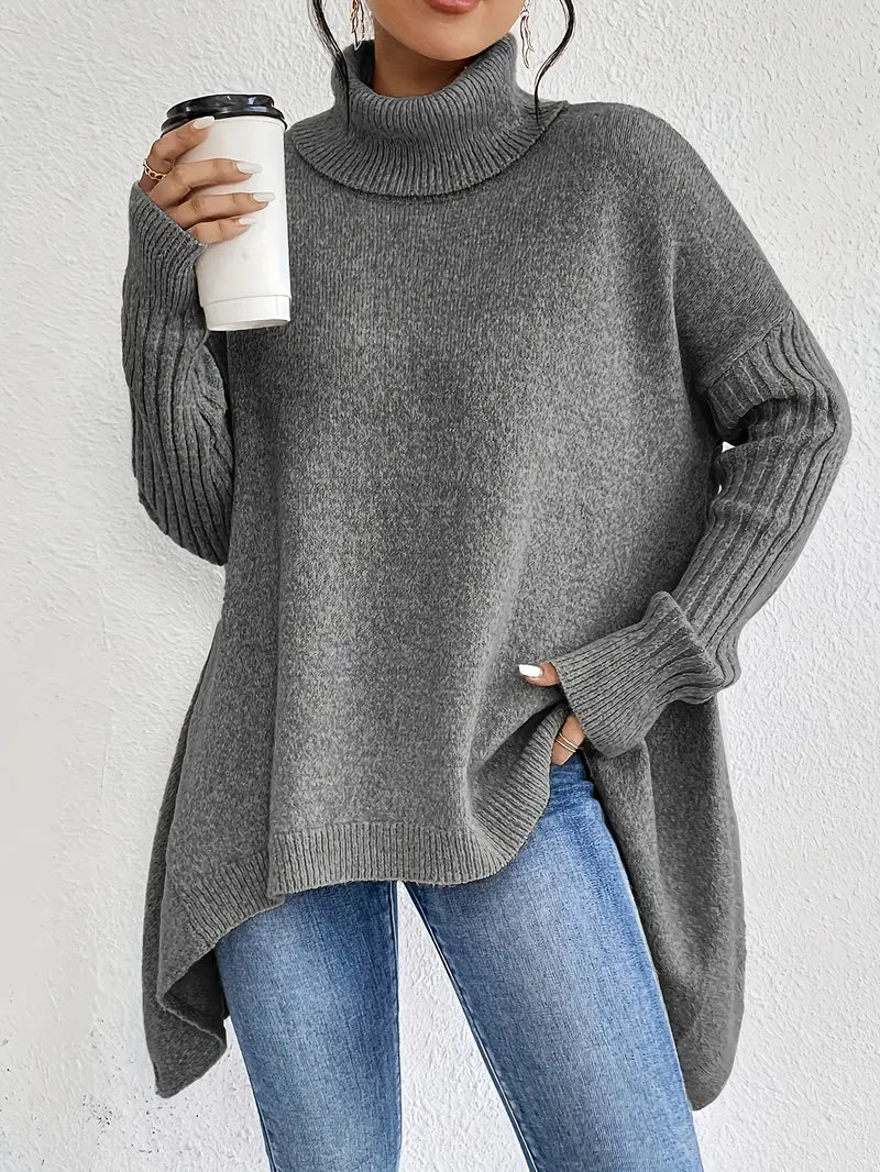 Long Turtleneck Sweater – Oversized – Elegant