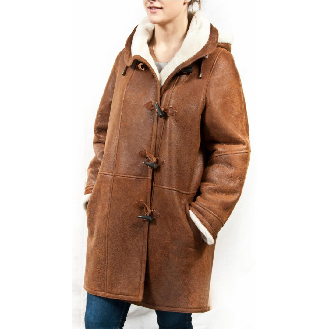 Women Autumn–Winter Casual Shearling-Lined Hooded Jacket