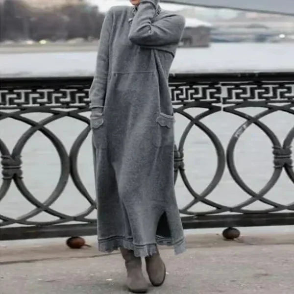 Women’s Turtleneck Maxi Dress – Cozy Chic Essential