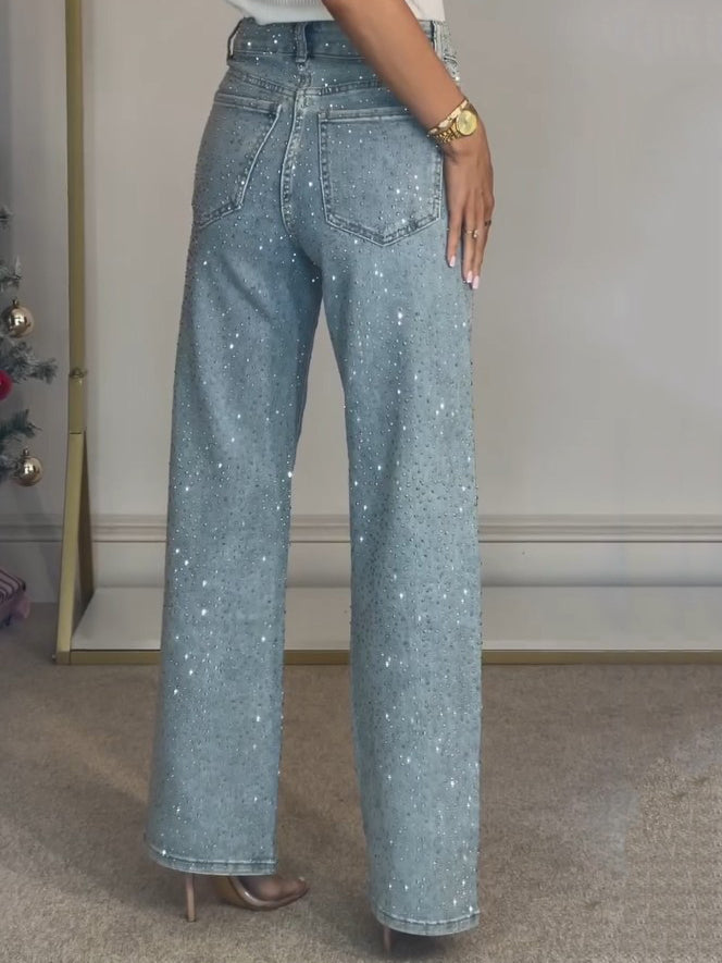 Rhinestone Jeans – Sparkle Denim – Street Glam