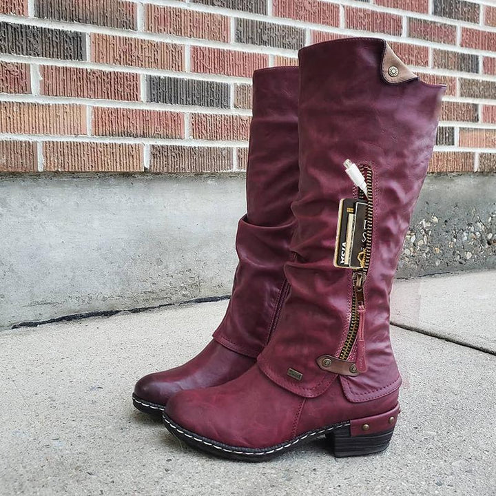 Mid-Calf Boots – Vintage Zip – Everyday Elegance