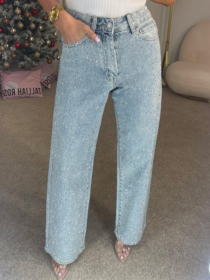 Rhinestone Jeans – Sparkle Denim – Street Glam