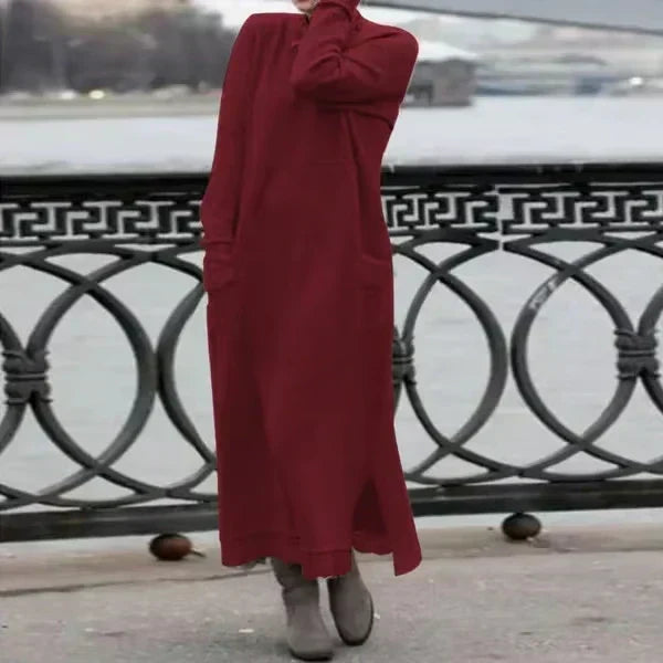 Women’s Turtleneck Maxi Dress – Cozy Chic Essential