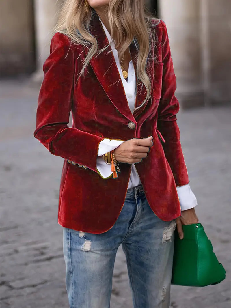 Velvet Blazer – Tailored Elegance – Timeless Chic
