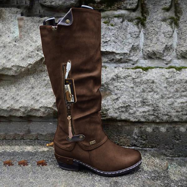 Mid-Calf Boots – Vintage Zip – Everyday Elegance