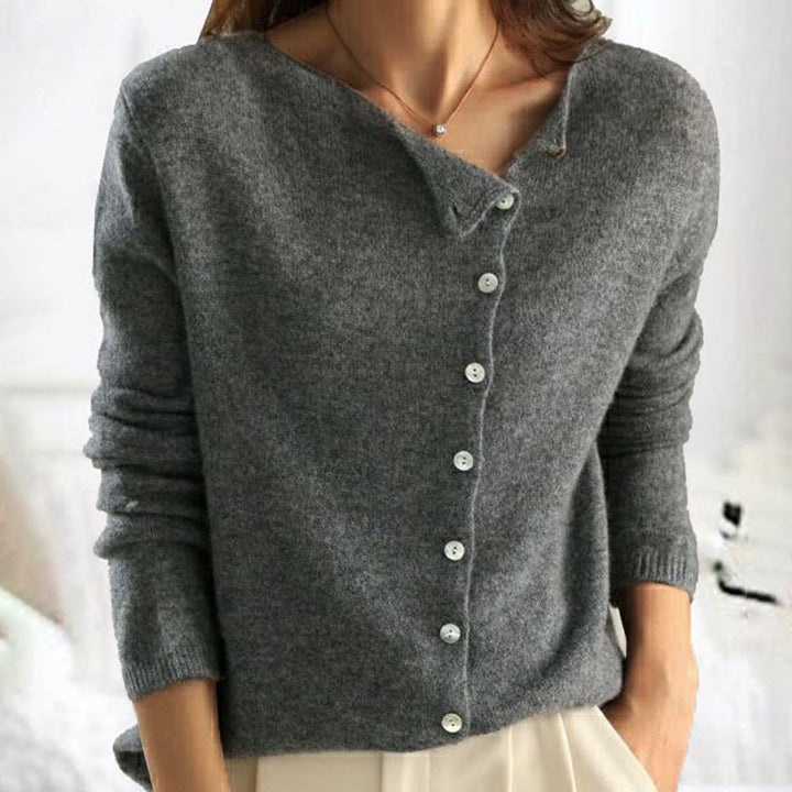 Asymmetric Knit Cardigan – Elegant Style – Chic Everyday Layer