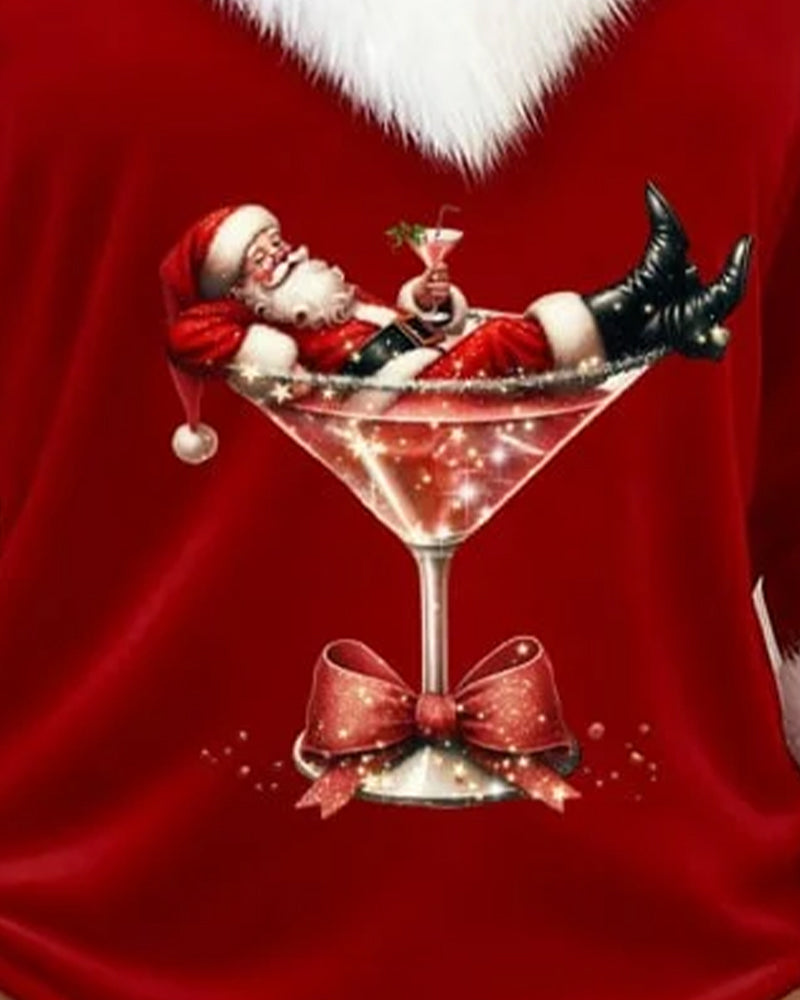 Holiday Top – Festive Print – Cozy Fit