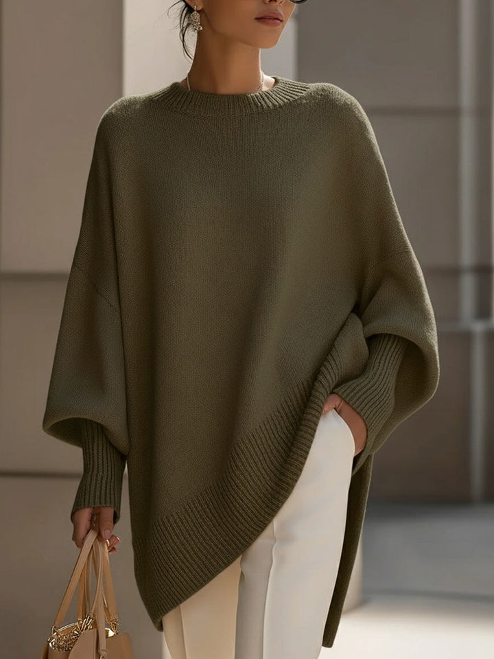 Knit Poncho Sweater – Oversized Comfort – Modern Layer