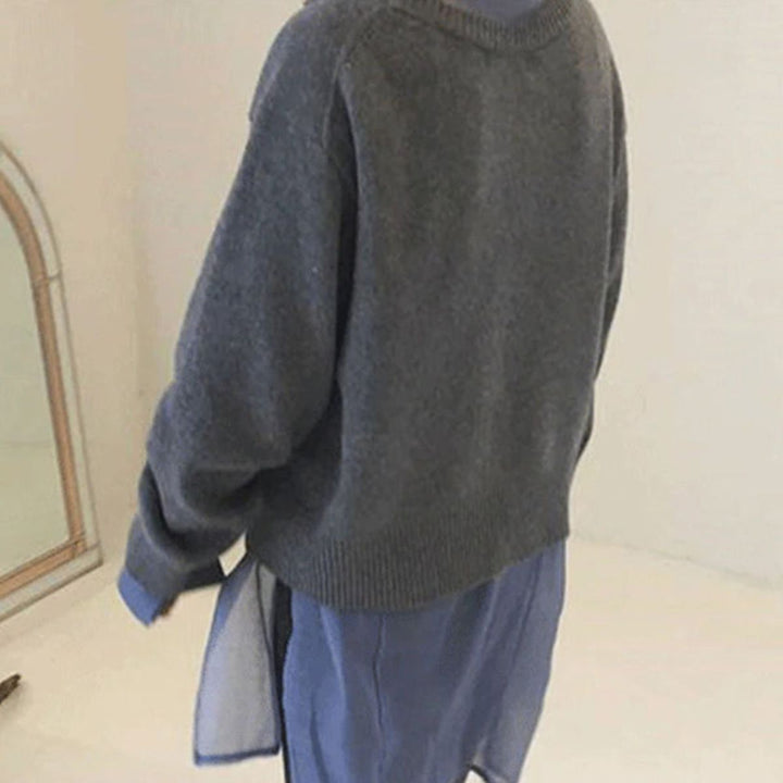 Asymmetrical Knit Sweater – Modern Layering Ease