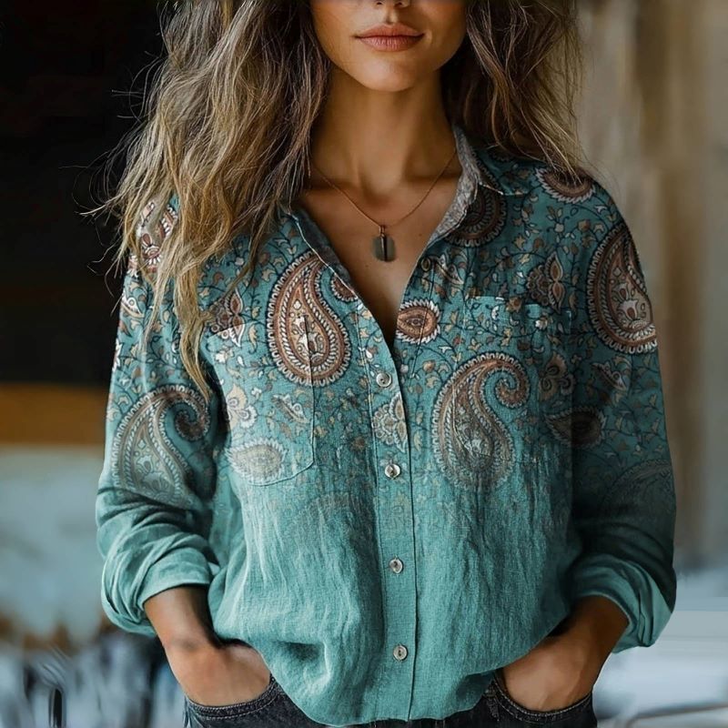 Blouse – Vintage Print – Relaxed Fit