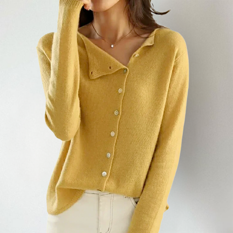 Cardigan – Asymmetrical Buttons – Chic Fit
