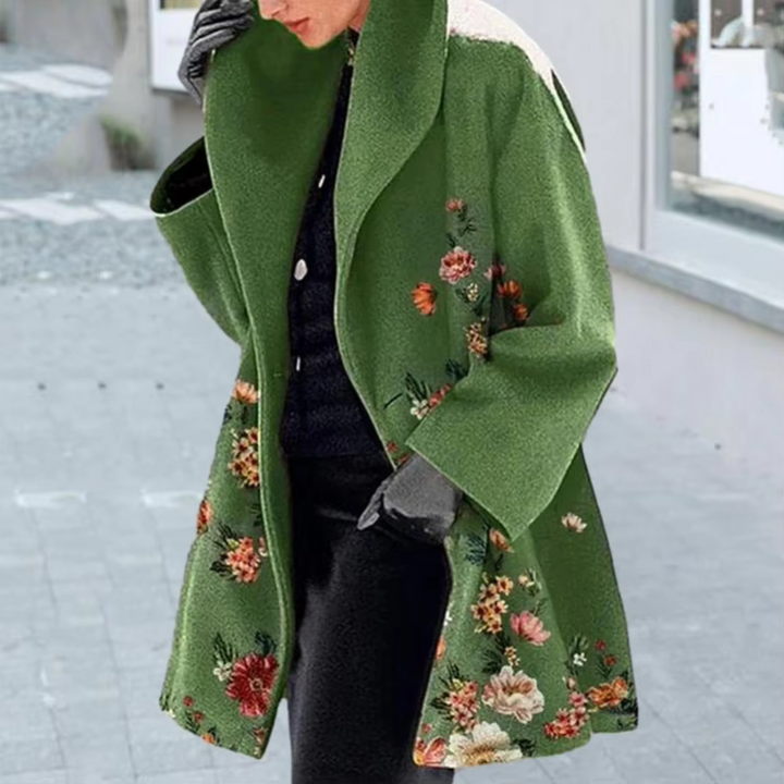 Elegant Floral Statement Coat – Timeless Sophistication