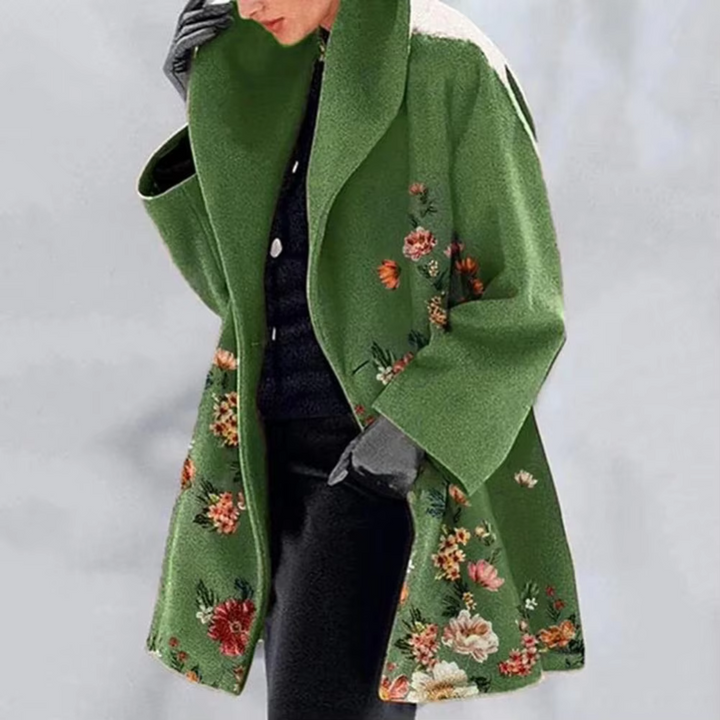 Elegant Floral Statement Coat – Timeless Sophistication