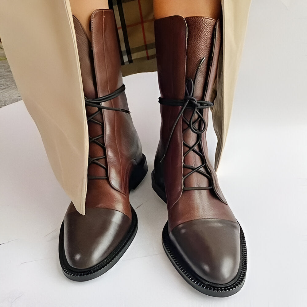 Ankle Boots – Lace-Up – Cap-Toe