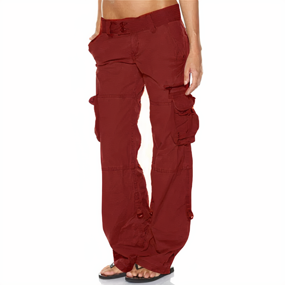 Women’s Wide Leg Cargo Pants – High Waisted Utility Trousers