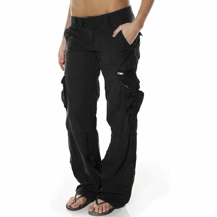 Women’s Wide Leg Cargo Pants – High Waisted Utility Trousers