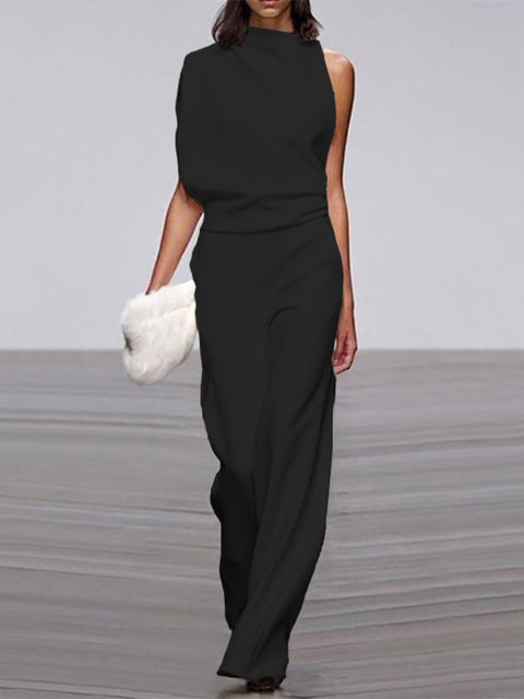 Elegant Sleeveless Jumpsuit – Minimalist –&nbsp; Chic One-Piece Outfit
