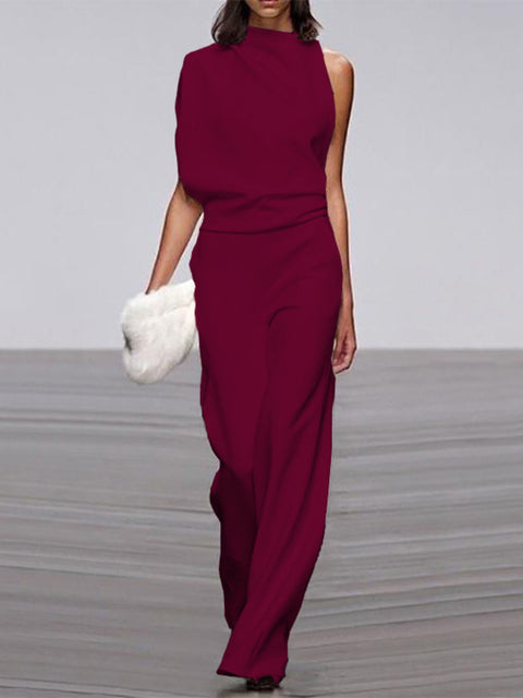 Elegant Sleeveless Jumpsuit – Minimalist –&nbsp; Chic One-Piece Outfit