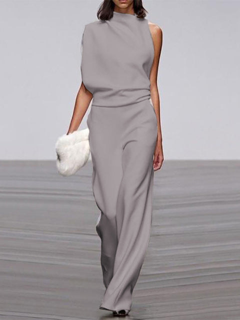 Elegant Sleeveless Jumpsuit – Minimalist –&nbsp; Chic One-Piece Outfit