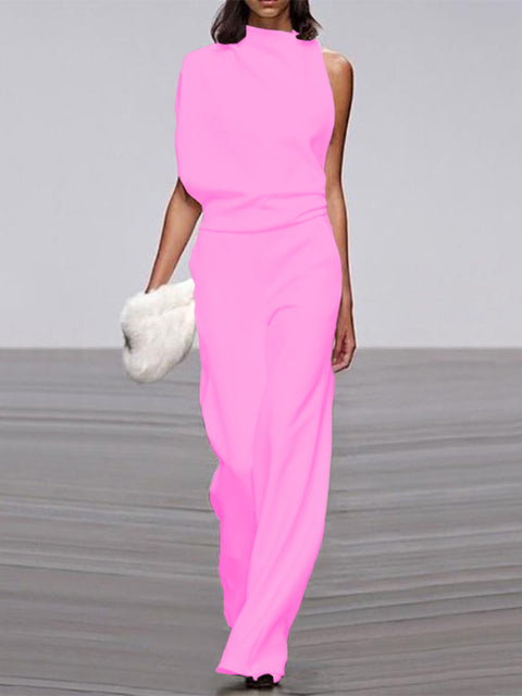 Elegant Sleeveless Jumpsuit – Minimalist –&nbsp; Chic One-Piece Outfit