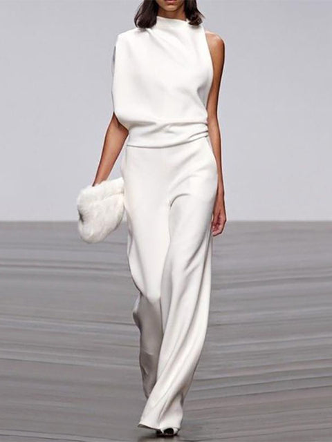 Elegant Sleeveless Jumpsuit – Minimalist –&nbsp; Chic One-Piece Outfit