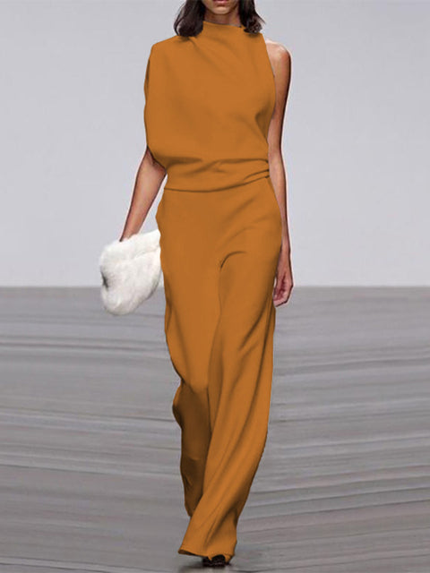 Elegant Sleeveless Jumpsuit – Minimalist –&nbsp; Chic One-Piece Outfit