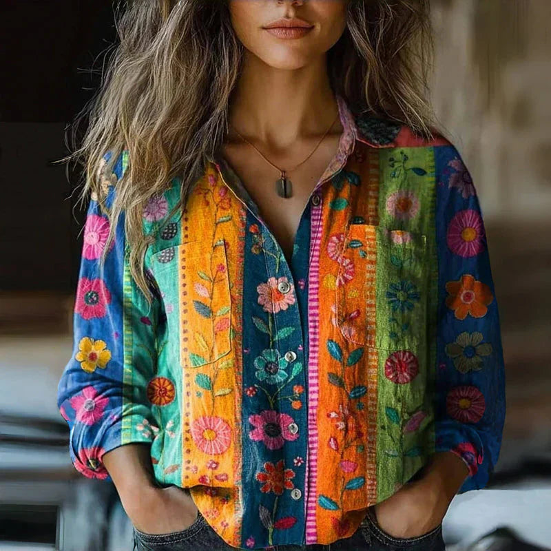 Blouse – Vintage Print – Relaxed Fit
