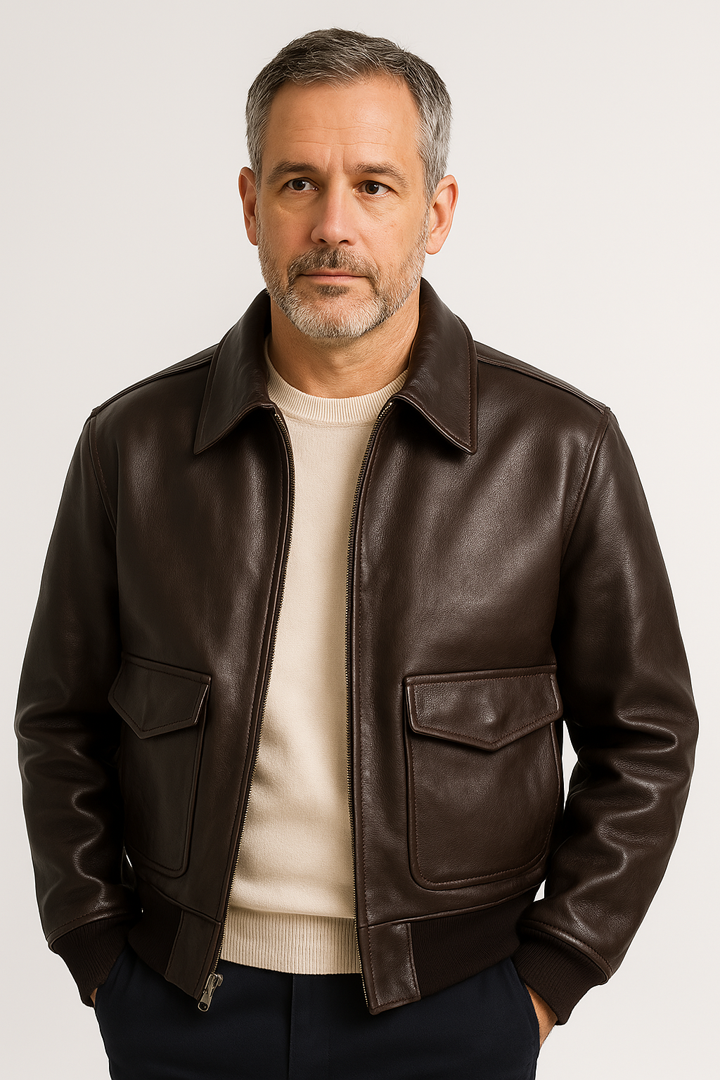 Leather Jacket – Timeless Edge – Premium Fit