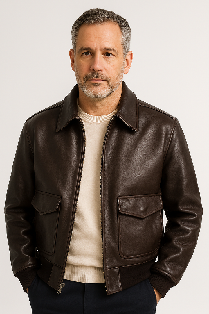 Leather Jacket – Timeless Edge – Premium Fit