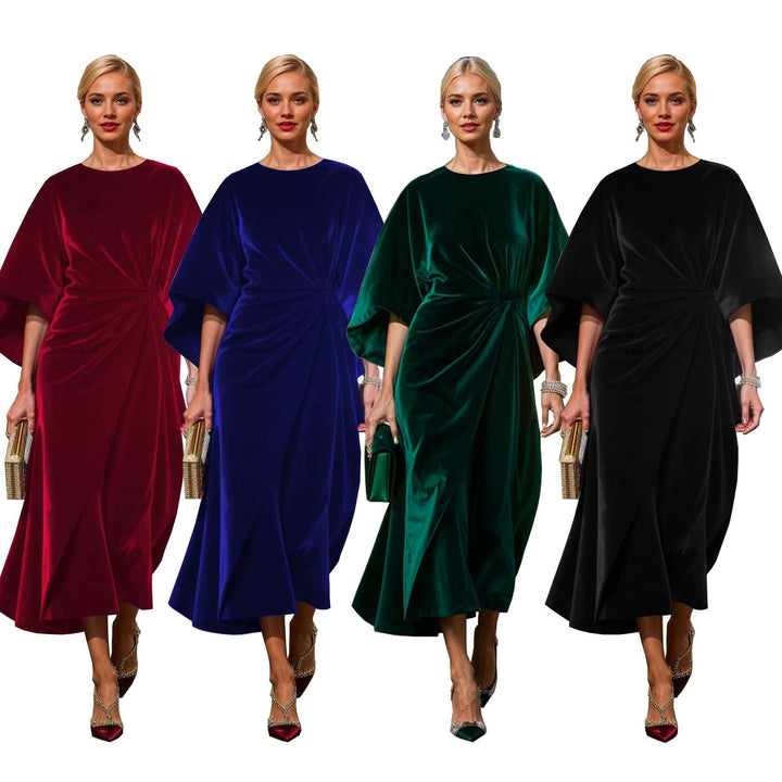 Midi Dress – Draped Elegance – Evening Chic