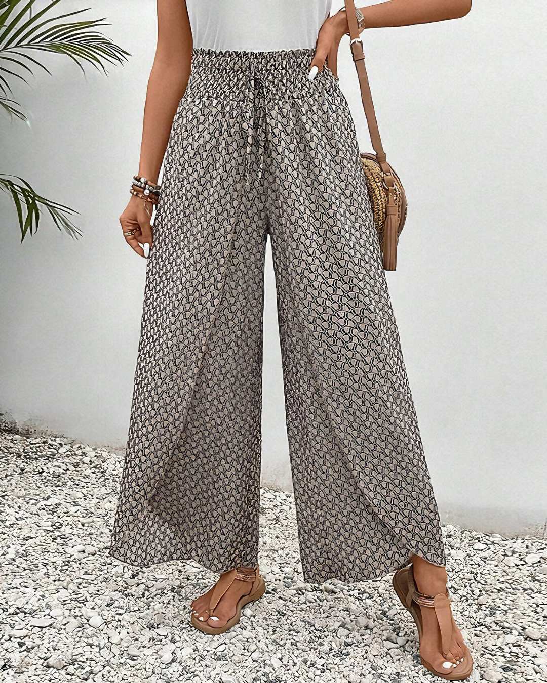 Women’s Wide-Leg Printed Palazzo Pants