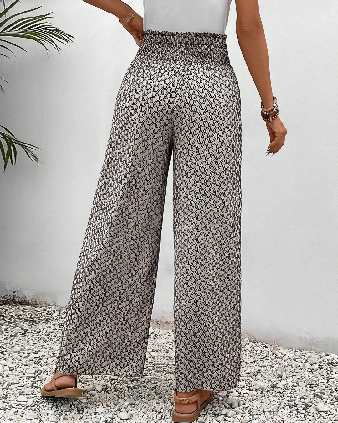 Women’s Wide-Leg Printed Palazzo Pants