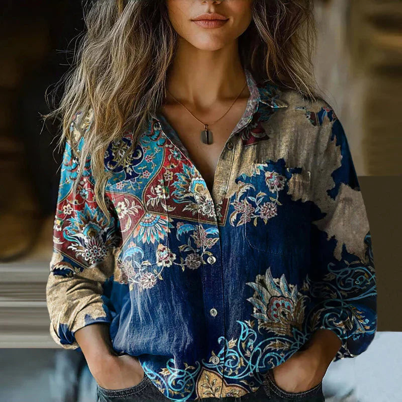 Blouse – Vintage Print – Relaxed Fit