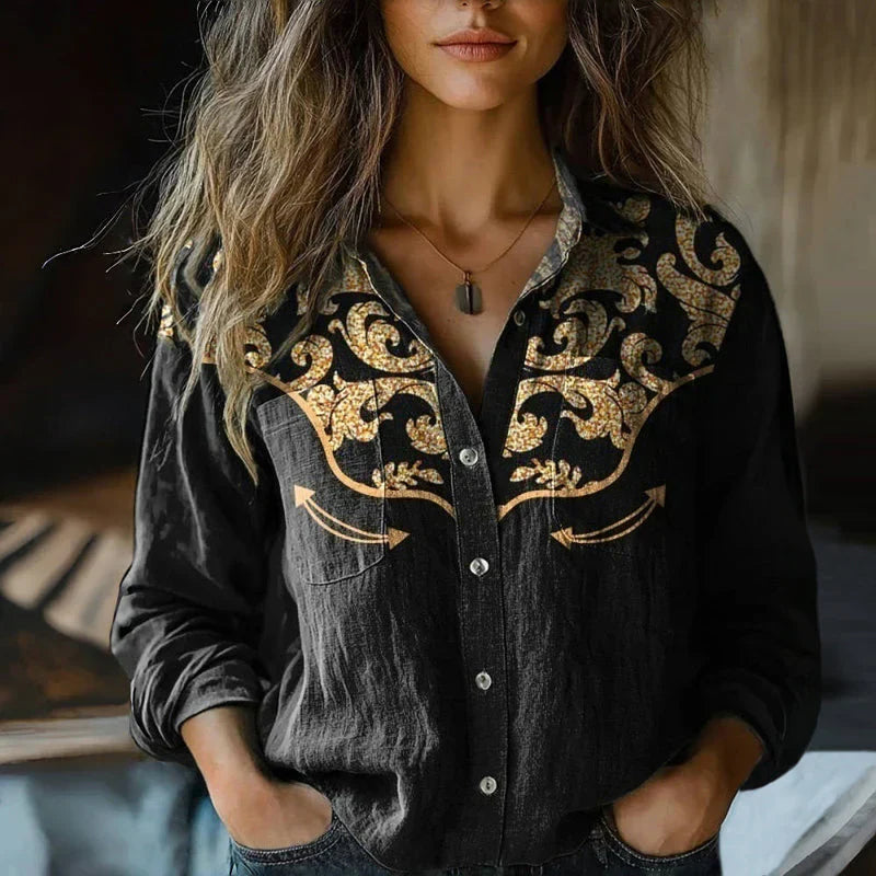 Blouse – Vintage Print – Relaxed Fit