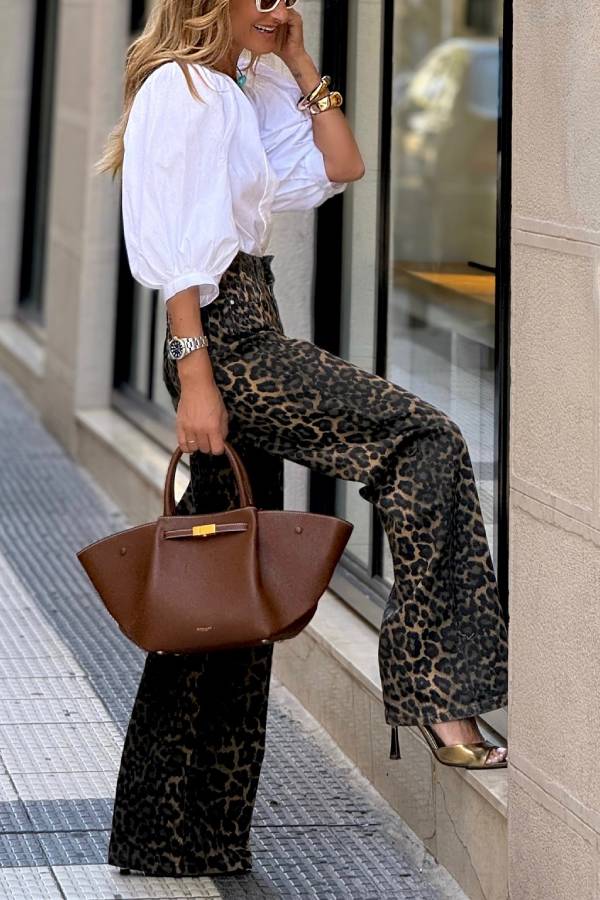 Leopard Wide-Leg Pants – Bold Elegance