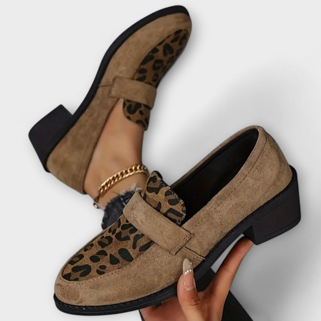 Orthopedic Loafers – Leopard Accent – Everyday Elegance