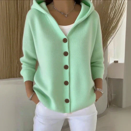 Women’s Hooded Cardigan – Soft Comfort – Everyday Layer