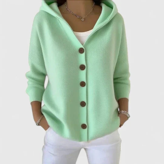 Hooded Cardigan – Buttoned Comfort – Everyday Layer