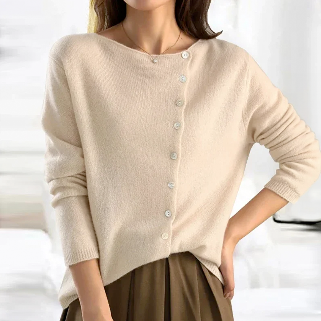 Asymmetric Knit Cardigan – Elegant Style – Chic Everyday Layer