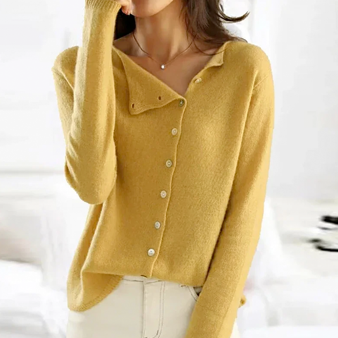 Asymmetric Knit Cardigan – Elegant Style – Chic Everyday Layer