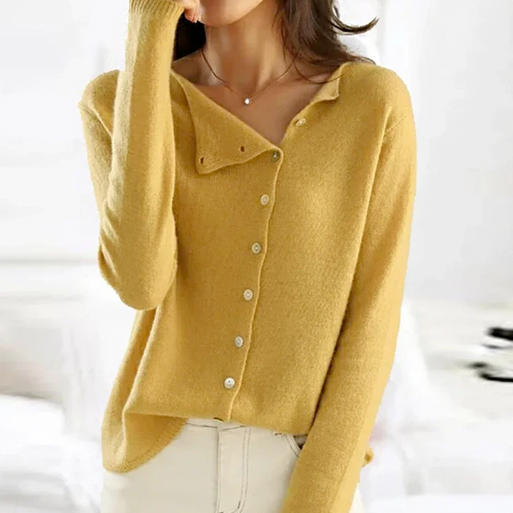 Asymmetric Knit Cardigan – Elegant Style – Chic Everyday Layer