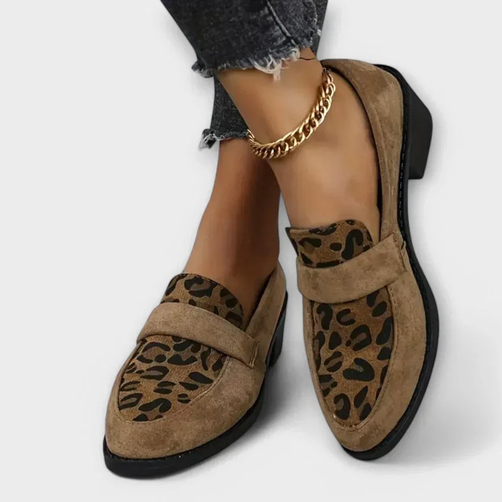 Orthopedic Loafers – Leopard Accent – Everyday Elegance