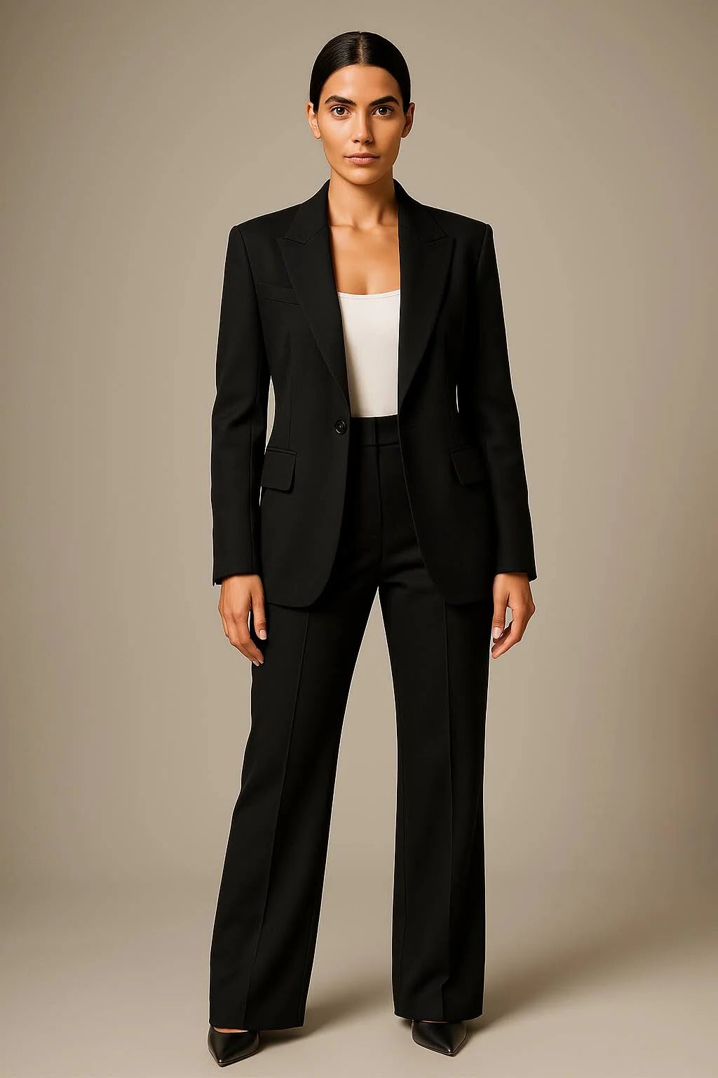 Women’s Blazer Suit – Wide Leg Trousers – Tailored Set