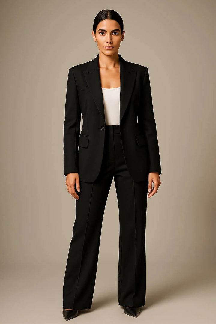 Women’s Blazer Suit – Wide Leg Trousers – Tailored Set