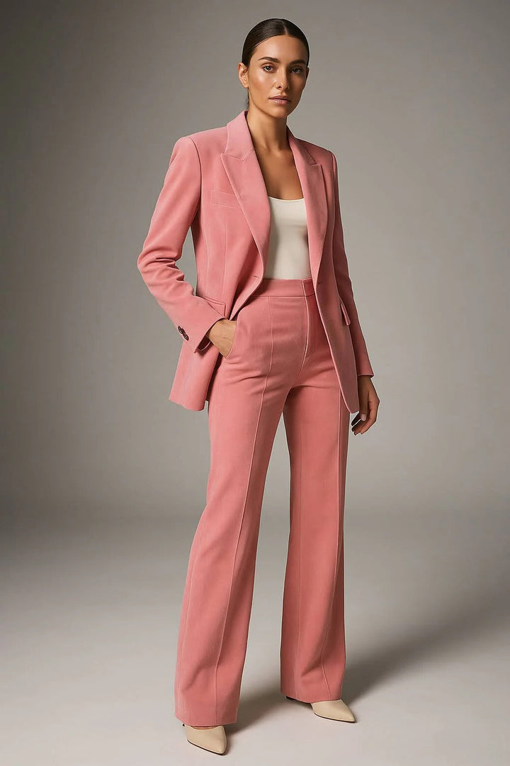 Women’s Blazer Suit – Wide Leg Trousers – Tailored Set