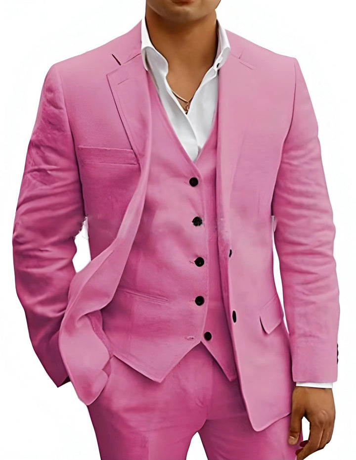 Men’s Linen Suit – Three Piece – Summer Wedding