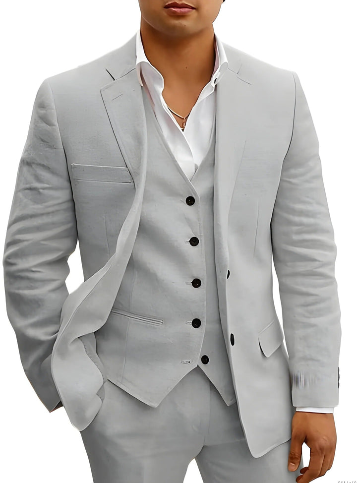 Men’s Linen Suit – Three Piece – Summer Wedding