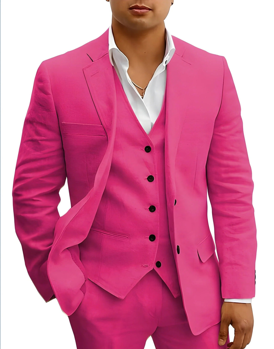 Men’s Linen Suit – Three Piece – Summer Wedding